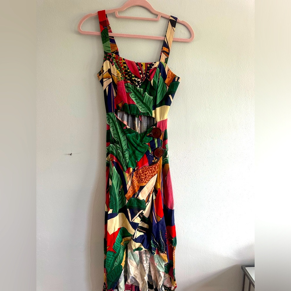 Farm Rio Brazil Jungle Midi Dress Size M